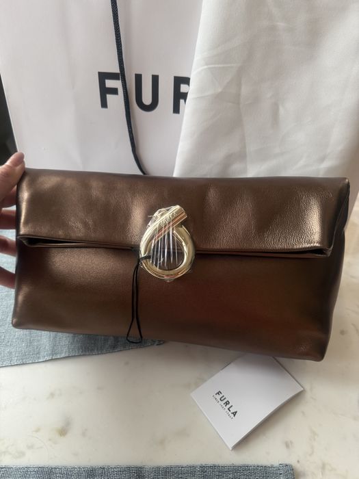 Furla оригинален чисто нов клъч чанта