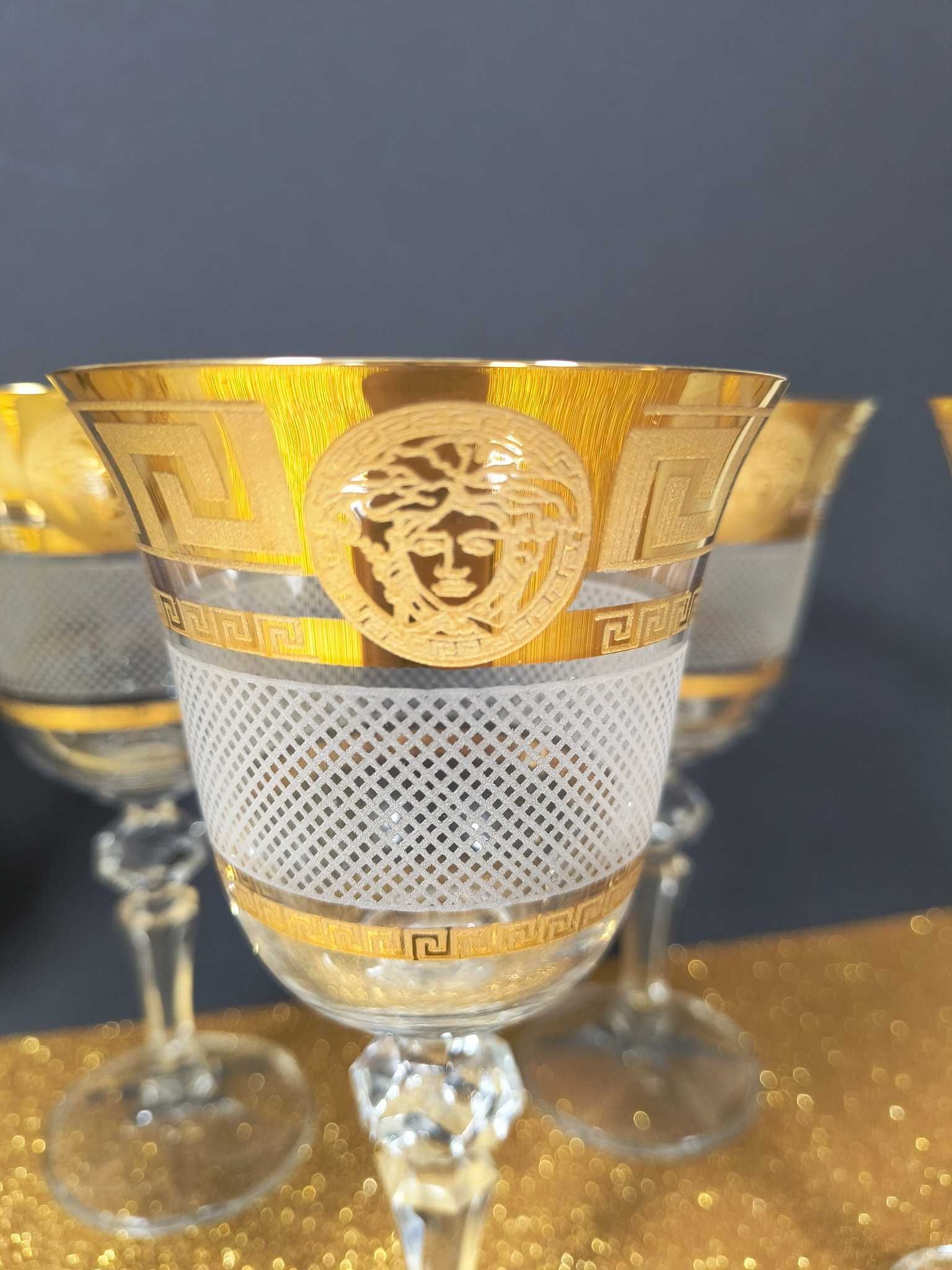 6 броя чаши  - Бохемия, серия "Christina- Versace Gold