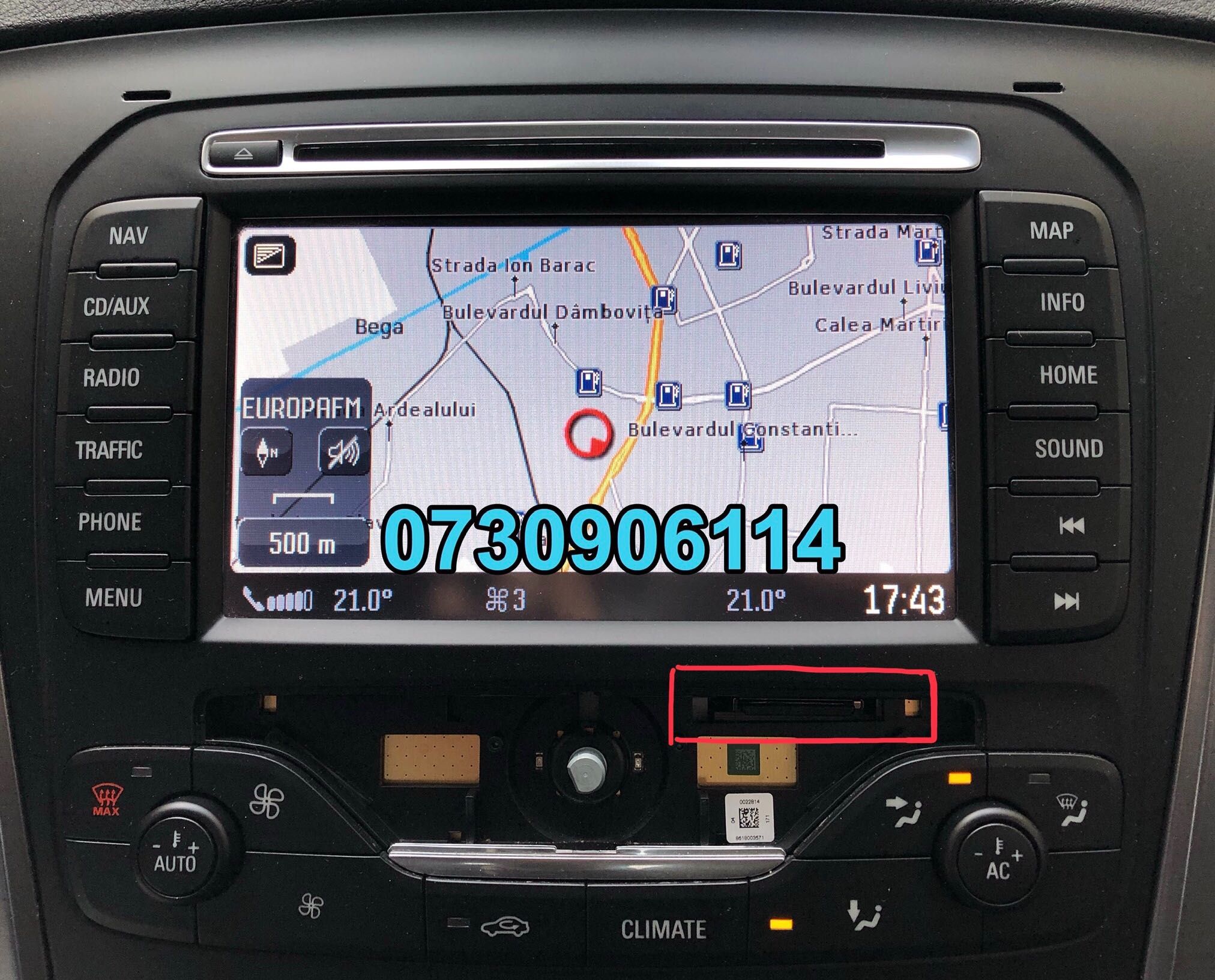 SD Card navigatie Ford MCA MFD Mondeo Kuga S-Max Focus Romania