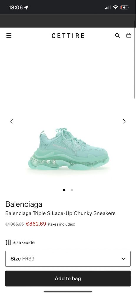 Balenciaga Triple S Lace-Up Chunky Sneakers