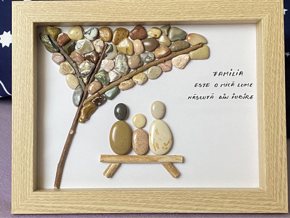 Pebble art - Tablouri cu pietre - Handmade - Cadou personalizat