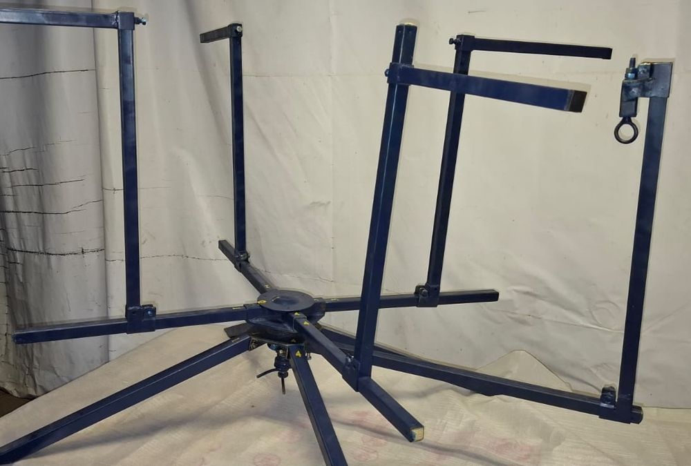 Размоточный станок для размотки бухт труб теплого пола.