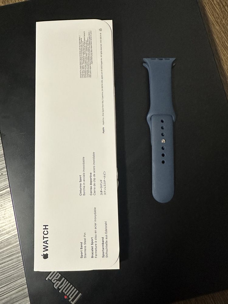 Curea apple watch originala silicone midnight blue