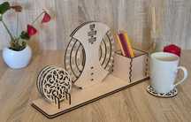 Organizator birou cu calendar din lemn
