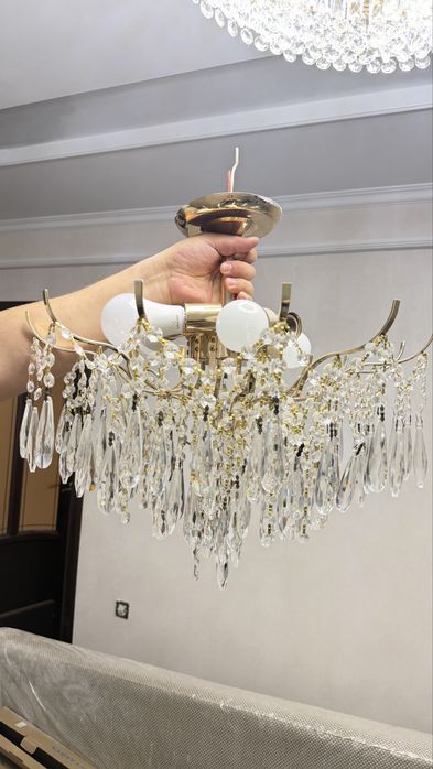 Люстра, лампа, золото , люстра