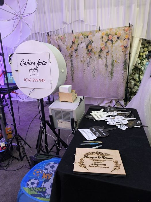 Cabina Foto Selfie 360 Baloane cu Fum & Fum Greu