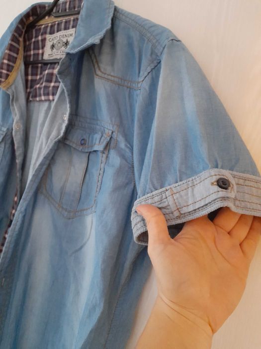 Camasa denim CATO cu maneca scurta