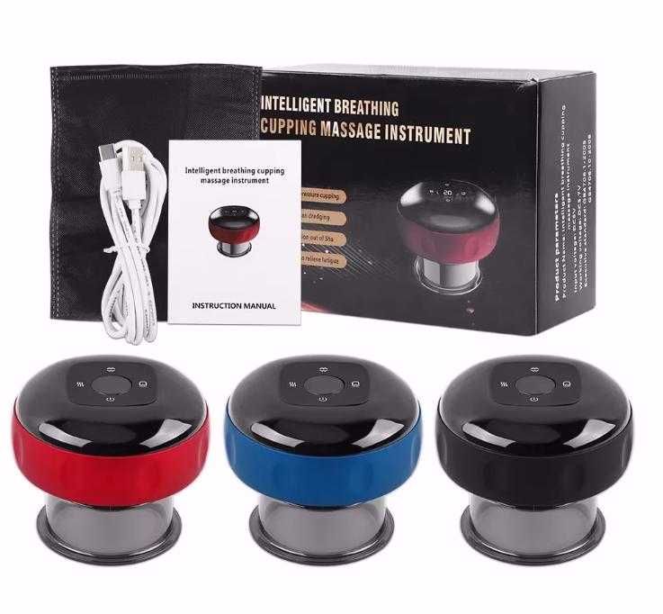 Фитнес Безжичен 12х Вакуумен Вендузен Масажор Антицелулитен Отслабване