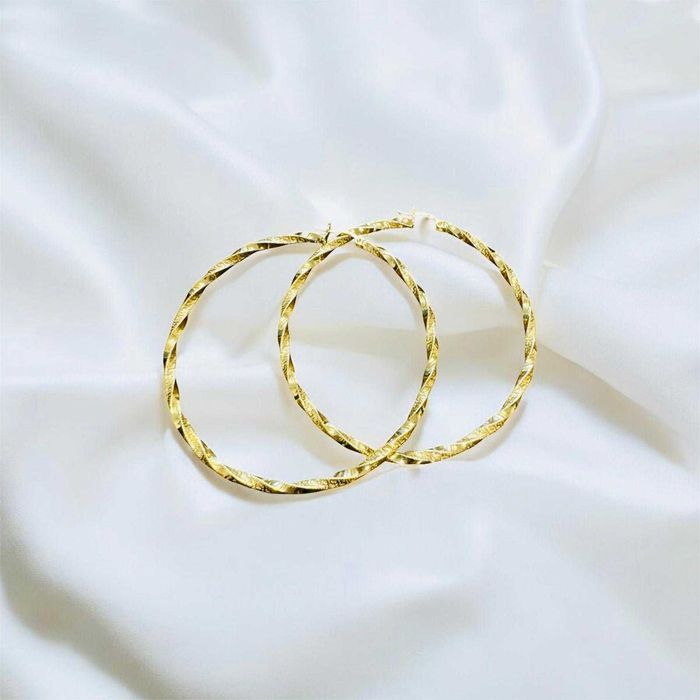 Cercei rotunzi model striat 14K