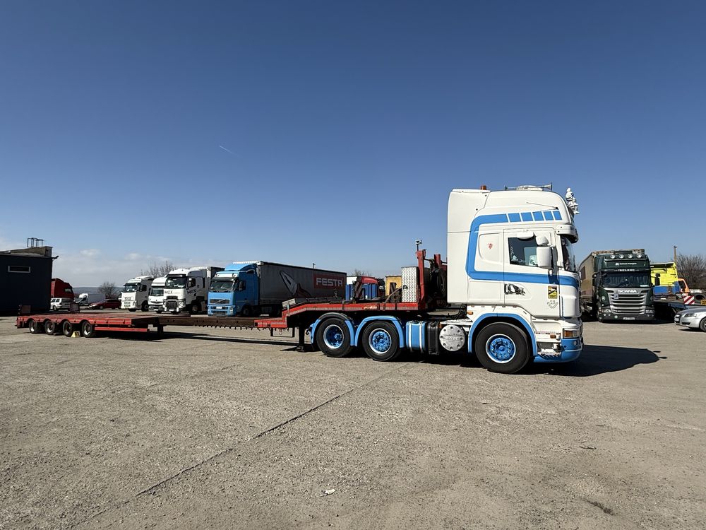 SCANIA 2010 R500 6X2 + Trailer Nooteboom 4 axe extensibil