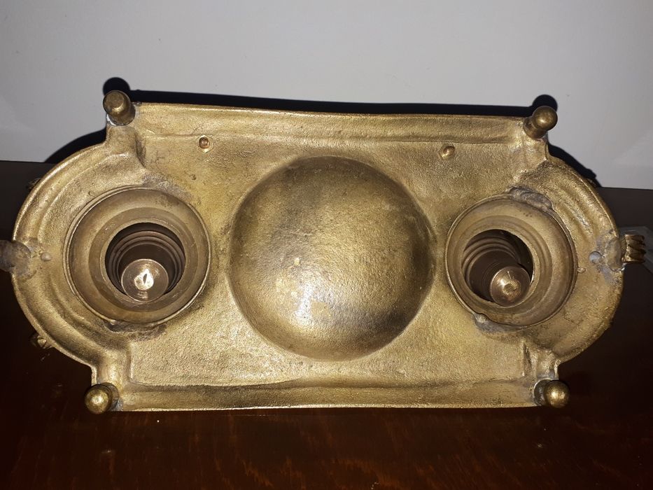 Călimară, bronz ,veche,completă