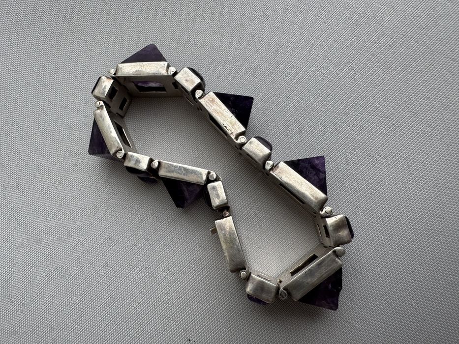 Bratara din argint si ametist