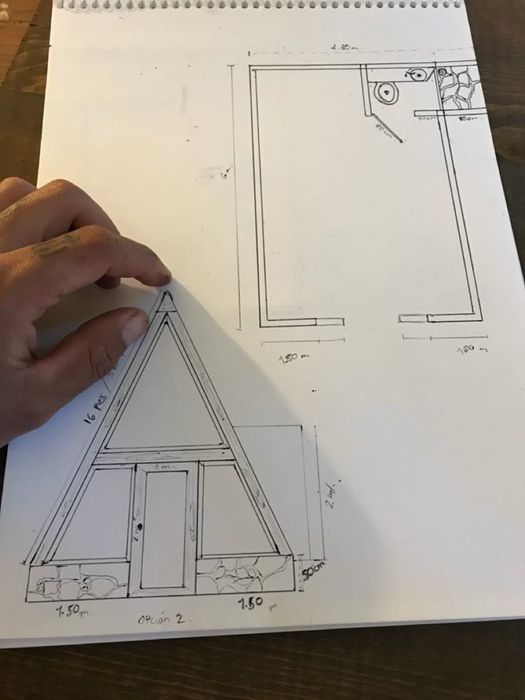Cabane pe structura din lemn