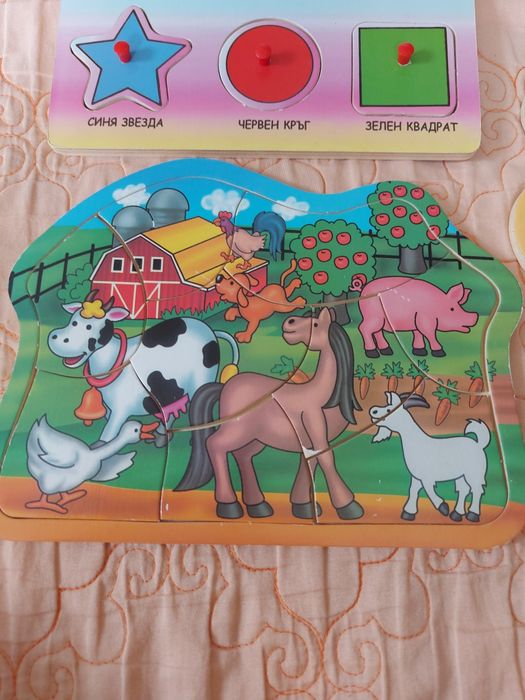 Детски дървени  пъзели