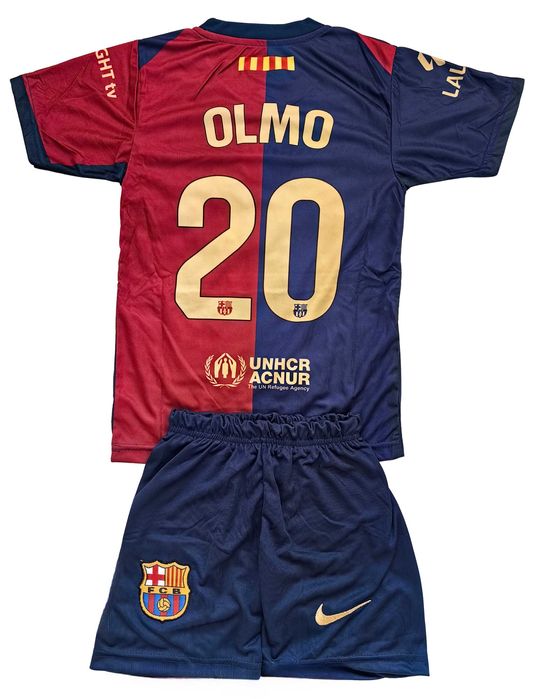 Детски футболен екип Барселона комплект Олмо Barcelona тениска Olmo