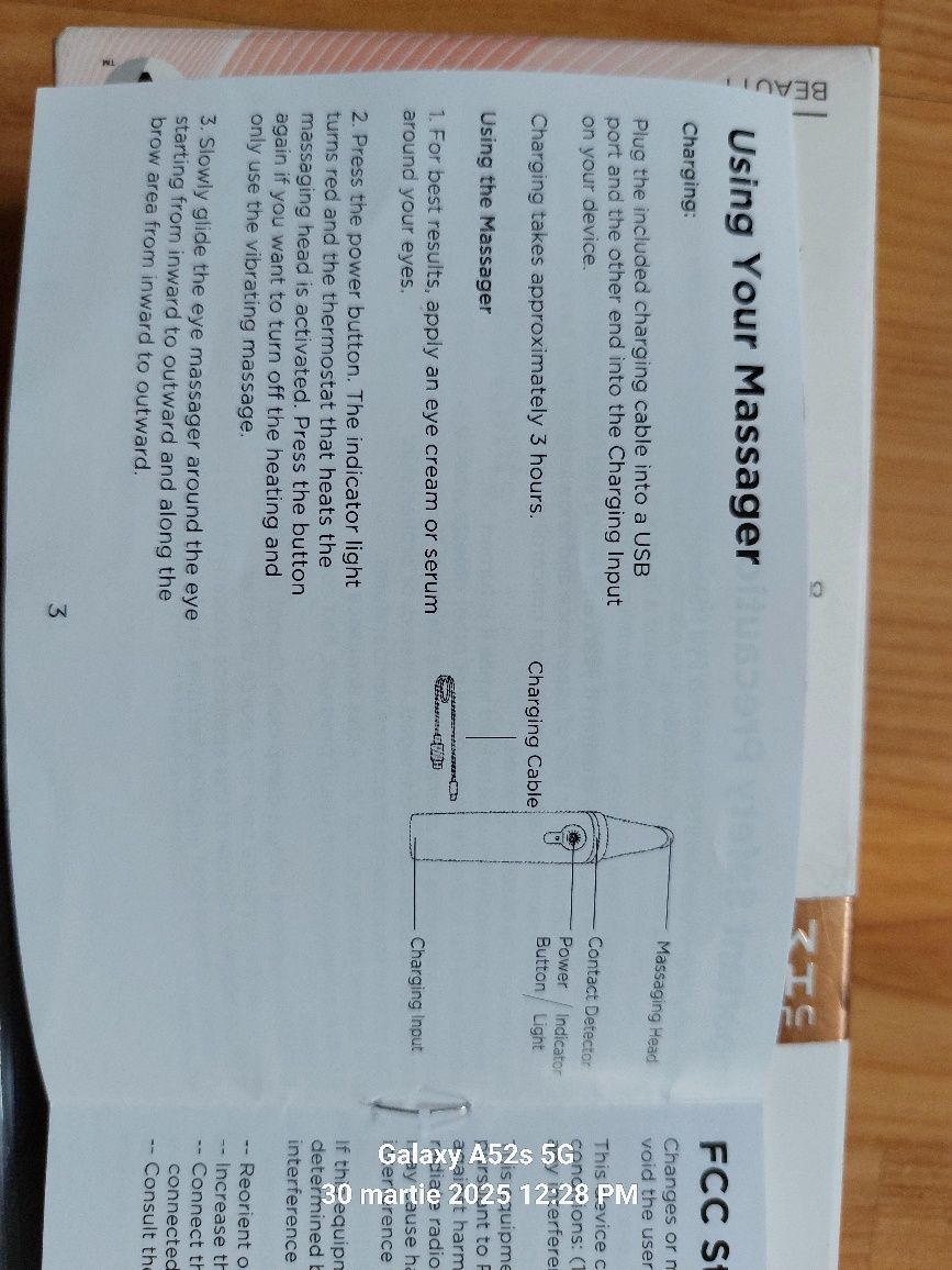 Aparat masaj ochi