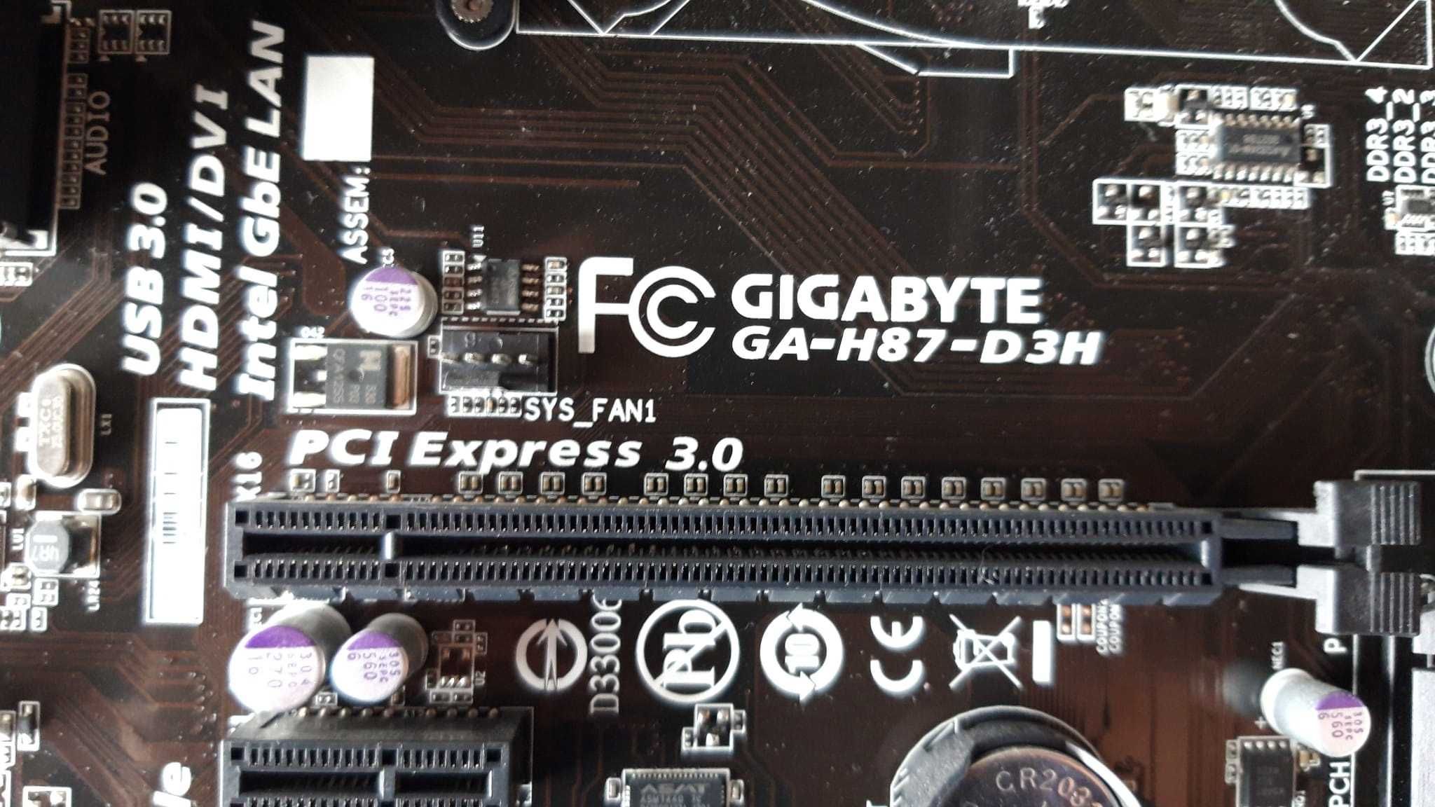 Placa de baza Gigabyte H87-D3H,Socket 1150 ,4 sloturi ram ,32 gb supor