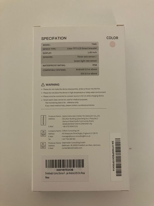 Vand Smartwatch Donerton T50S - sigilat