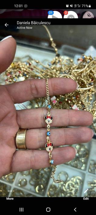 Vand bratara de aur 14 K ,copii
