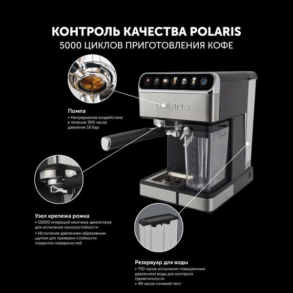 Кофеварка рожковая Polaris PCM 1540 Wi-Fi IQ Home