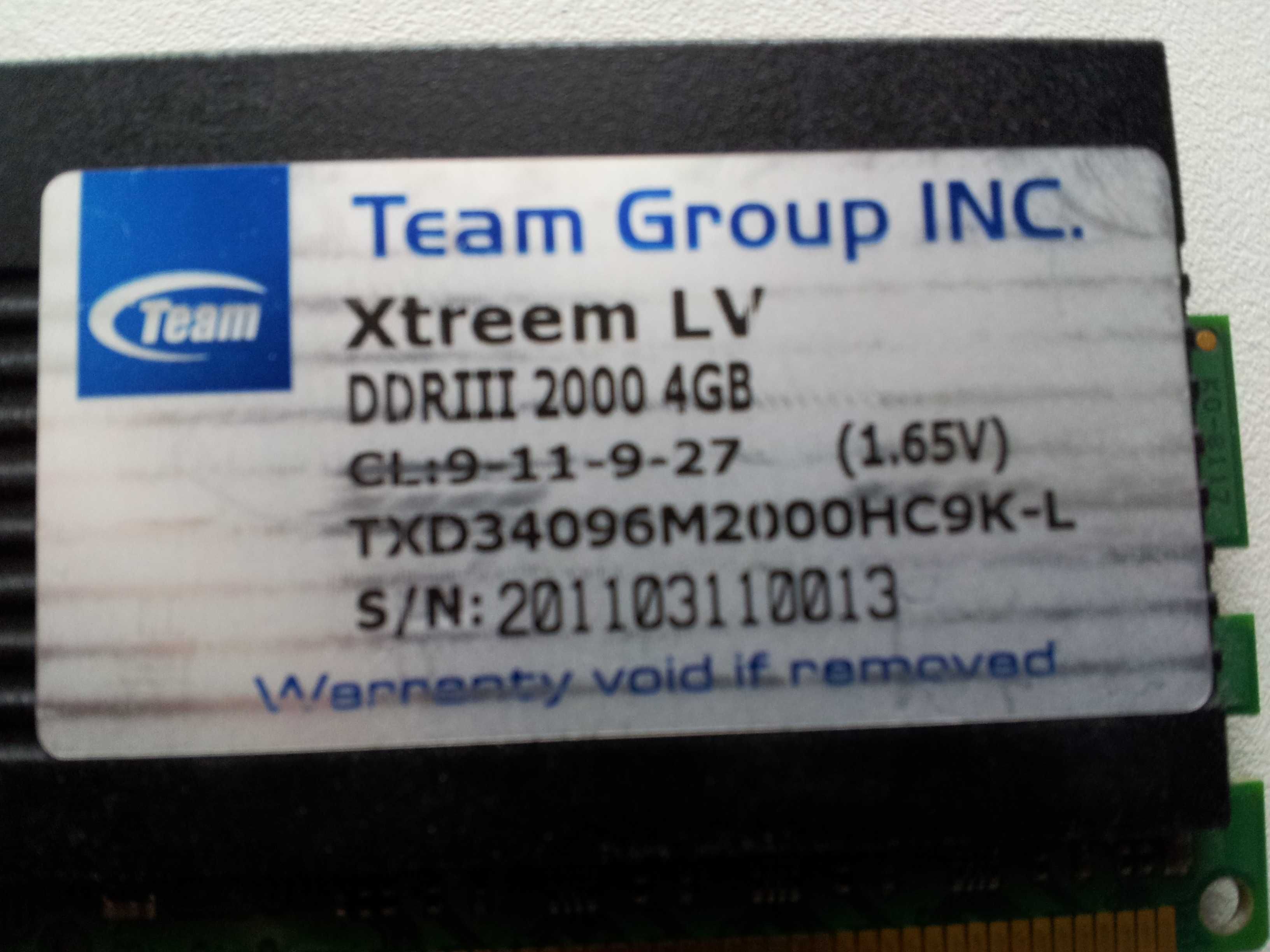 Памет рам 8GB 2х4GB DDR3 2000MHz КИТ Ram за настолен компютър
