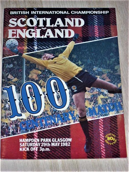 Оригинални футболни програми на Шотландия срещу Англия от 1978 до 1989