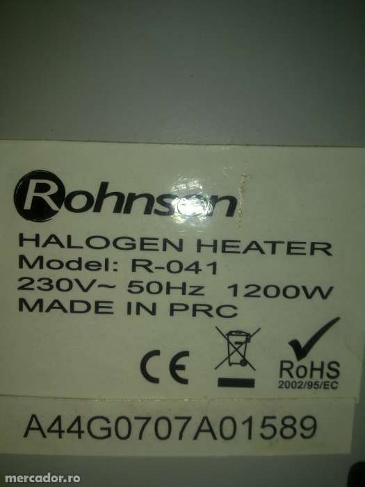 vand radiator halogen Rohnson r 041