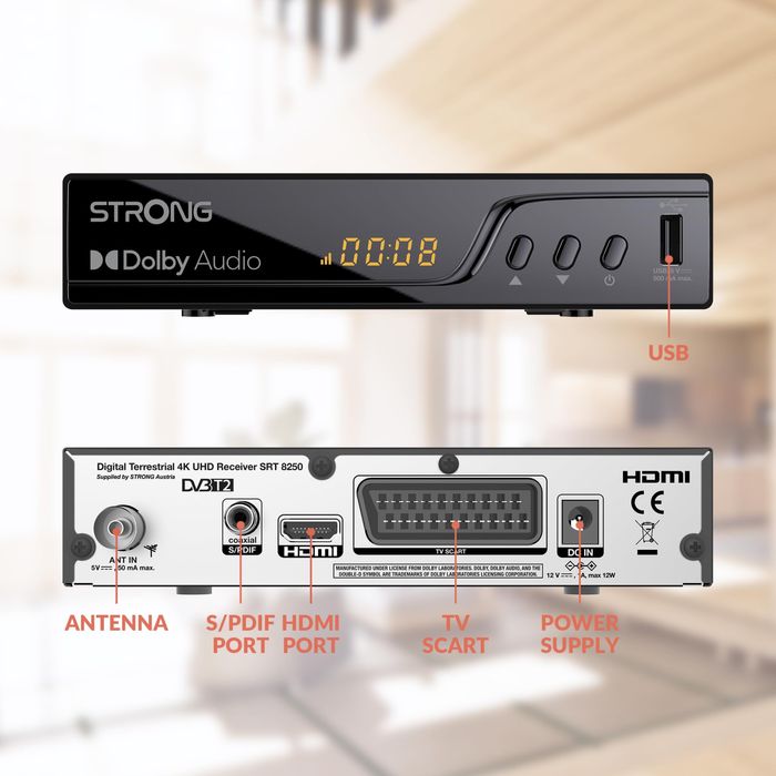 STRONG - Decodor TNT 4K UHD - SRT8250