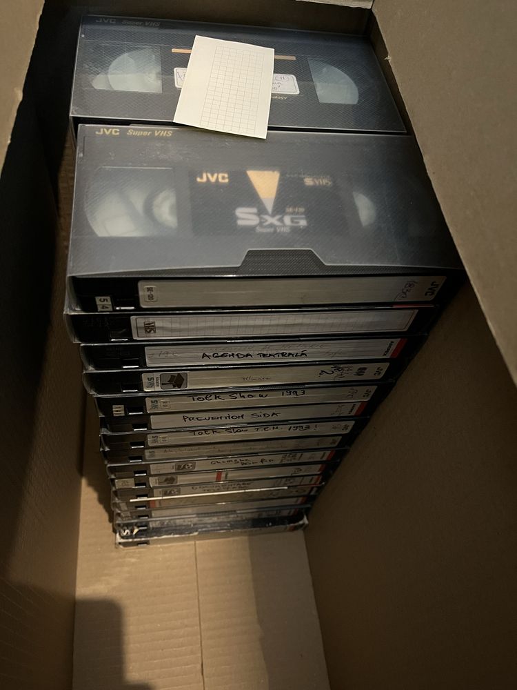 Casete  video SVHS profesionale Ampex, JVC