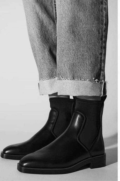 Ботинки кожаные ZARA