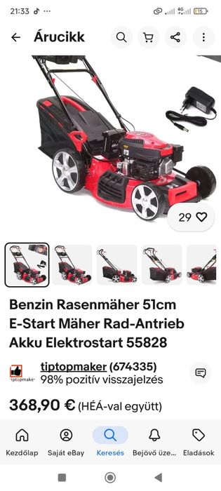 Masina de tuns pe benzina pornire la buton