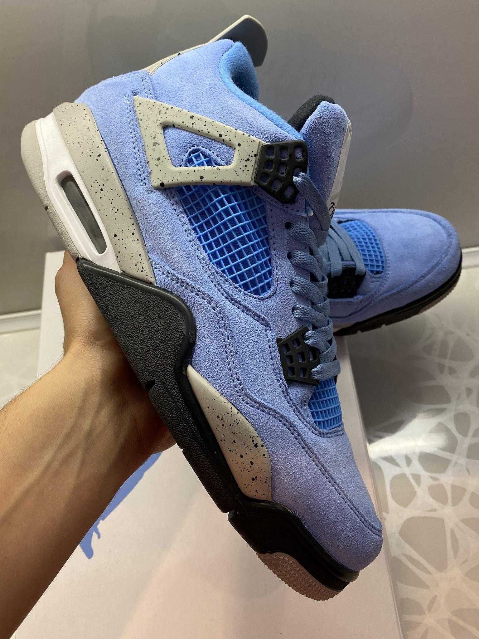 Jordan 4 Retro University Blue Мъжки/Дамски Кецове 36-47EUR