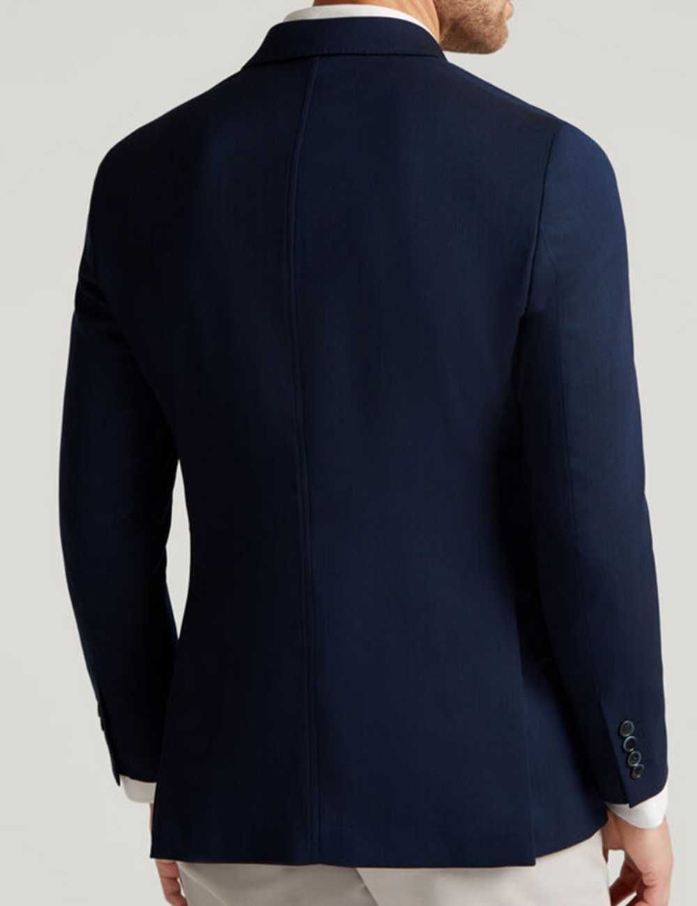 Sacou blazer slim 46 S premium Club Of Gents lana extrafina albastru