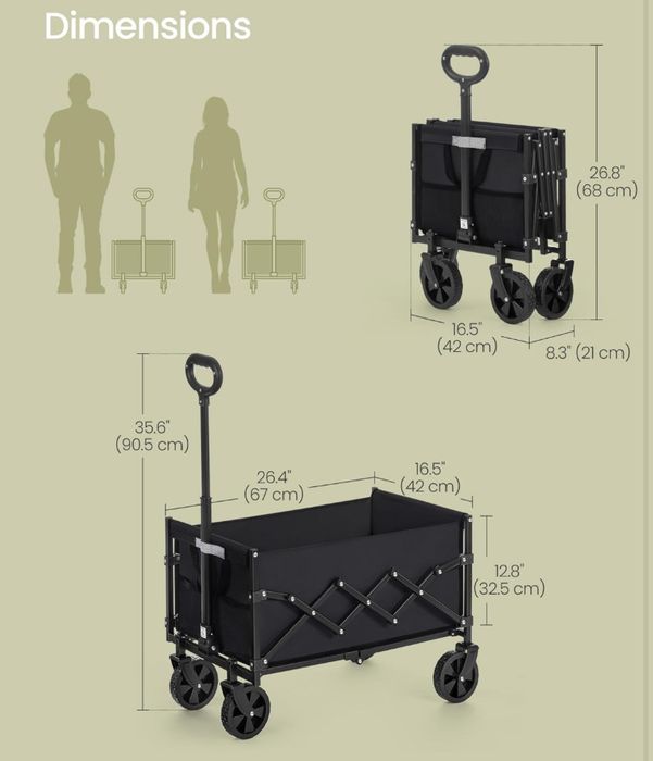 Фестивална количка на колела SONGMICS