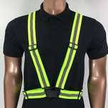 Ham elastic verde florescent moto bike atv glovo vesta reflectorizanta