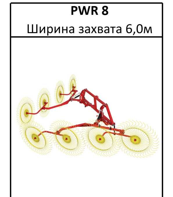 Грабли колесно-пальцевые. Число роторов 4,5,6,8,9,11,13