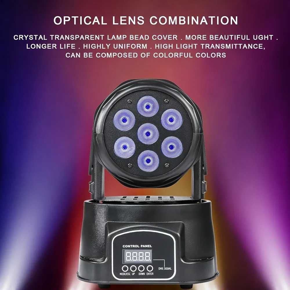 ZKYMZL Moving Head Light 7x12W LED RGBW (4 in 1)
