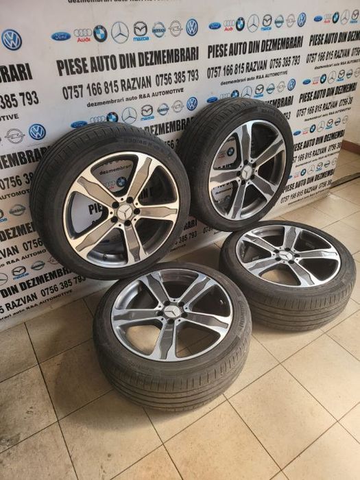 Set Jante Mercedes R19 5x112 Anvelope Continental Vara Dot 2319 235/45R19 Cls Gla Ml Gl E C Class