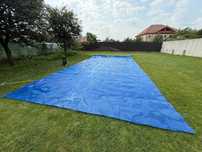 Derulator + Prelată solară piscină (9,4 m x 4,9 m) – stare excelentă