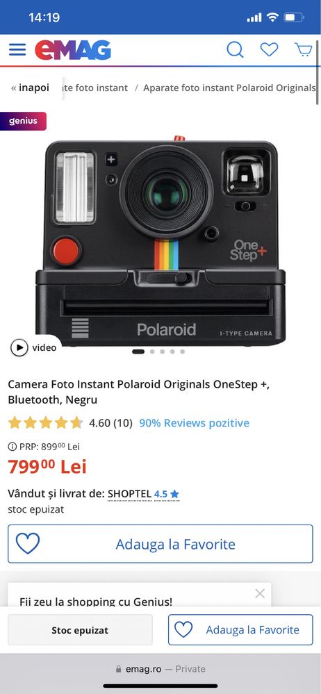 Aparat foto instant Polaroid One step +