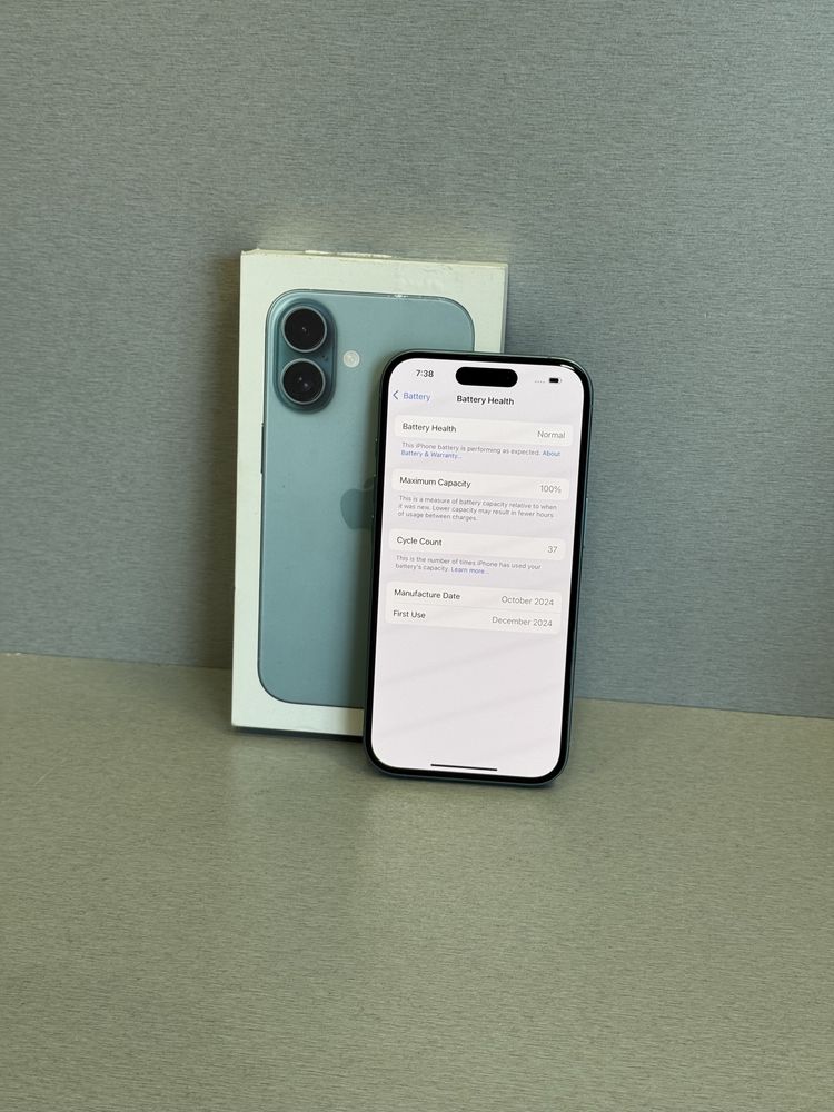 Продавам отличен iPhone 16  37 цикъла