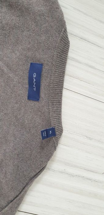 Gant Wool Knit Embroidered  XL/ НОВО!  ОРИГИНАЛ! Мъжки Вълнeн  Пуловер