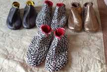 Papuci piele baby fox
