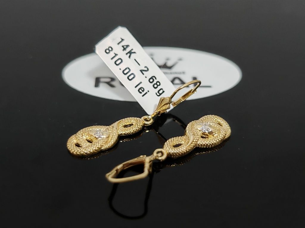 Bijuteria Royal CB : Cercei dama aur 14K 2,68 gr