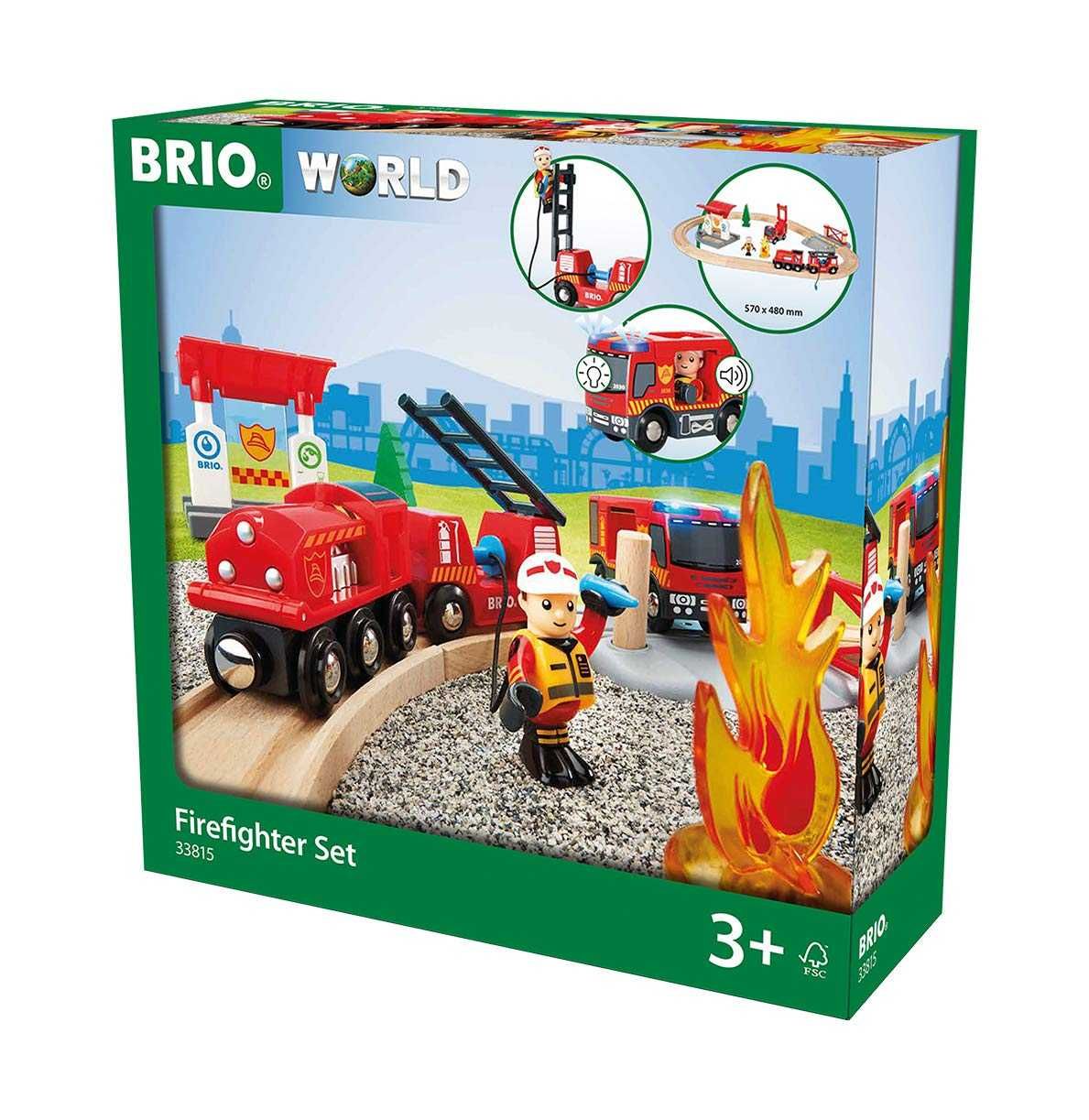 Set trenuleț pompieri, Brio 33815