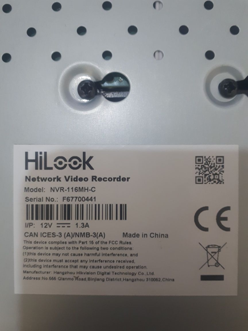 Nvr hilook NVR-116MH-C komlekt s hdd seagate 2 TB original
