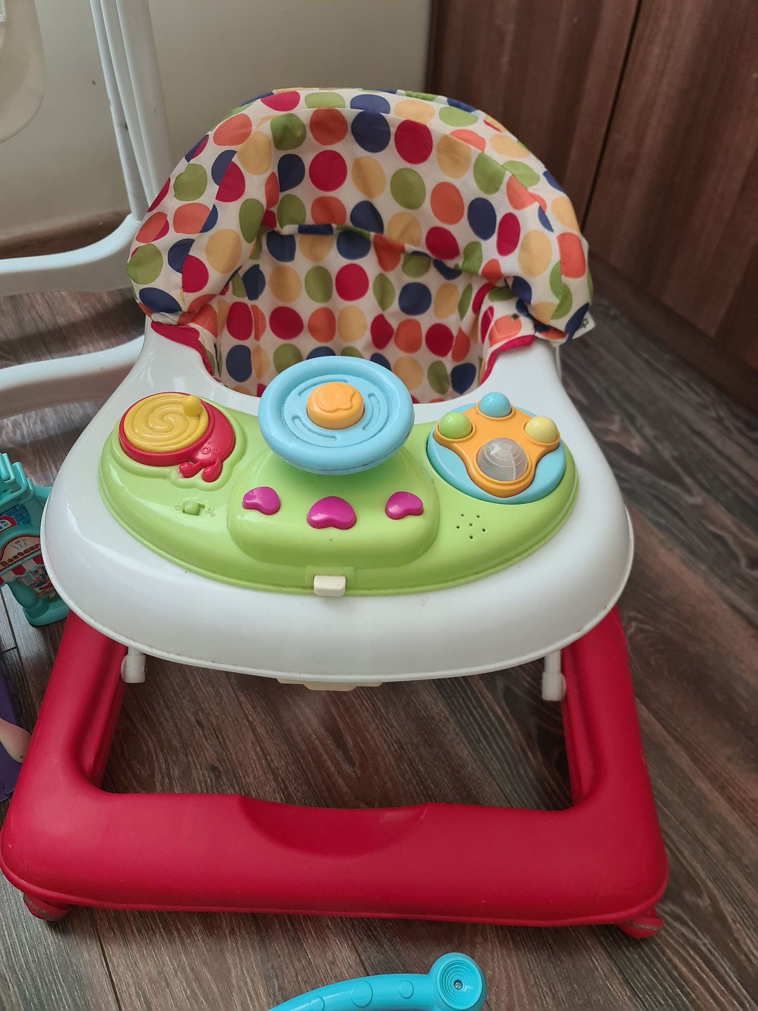 Стол за хранене, бънджи, проходилка, играчки, Fisher Price, Vtech