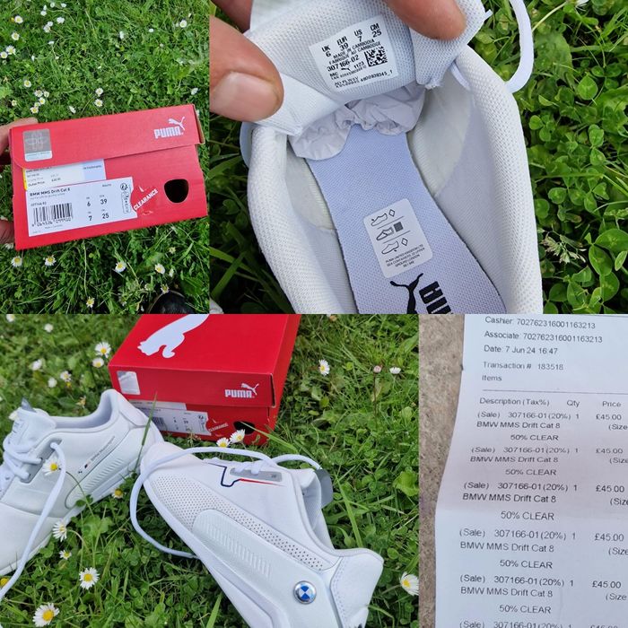 Adidasi Puma Originali Factura Puma BMW Ferrari Alb Drift cat 8 Delta
