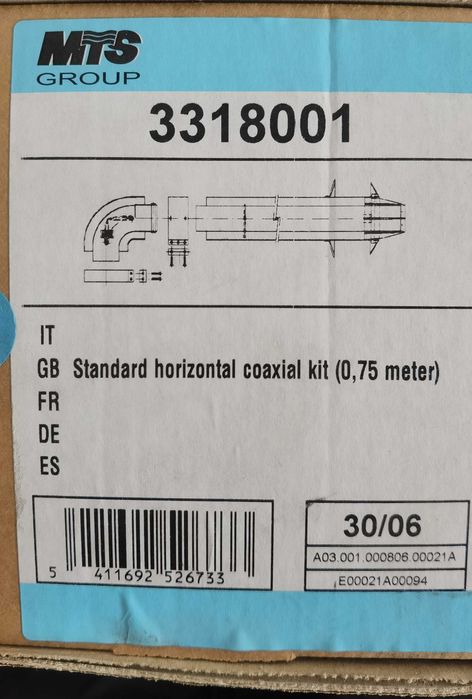 Kit coaxial de evacuare centrala Ariston