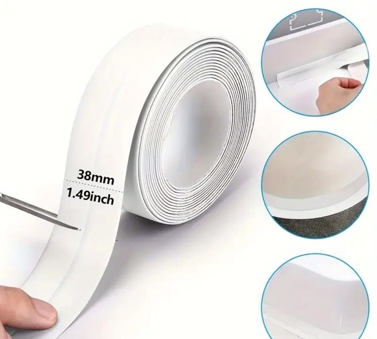 Banda de etansare alba izolații sanitare 3.2m lățime 3,8cm